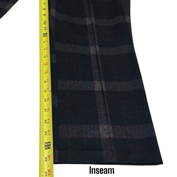 Democracy Ab Technology Plaid Pull on Belted Stretch Pants Careerwear Size 12 - Picture 11 of 12